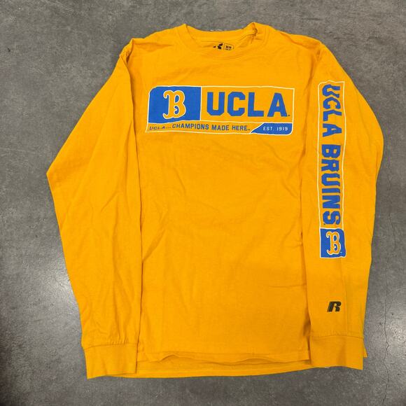 Vintage Y2K UCLA Bruins Longsleeve Russell Team Graphic Athletics Tee Medium - Picture 1 of 4